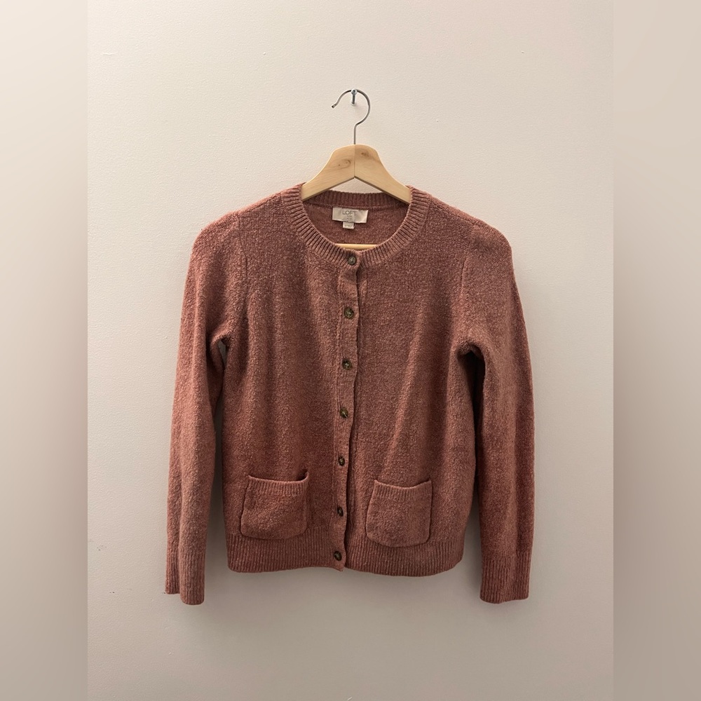 LOFT Petite Button Down Cardigan